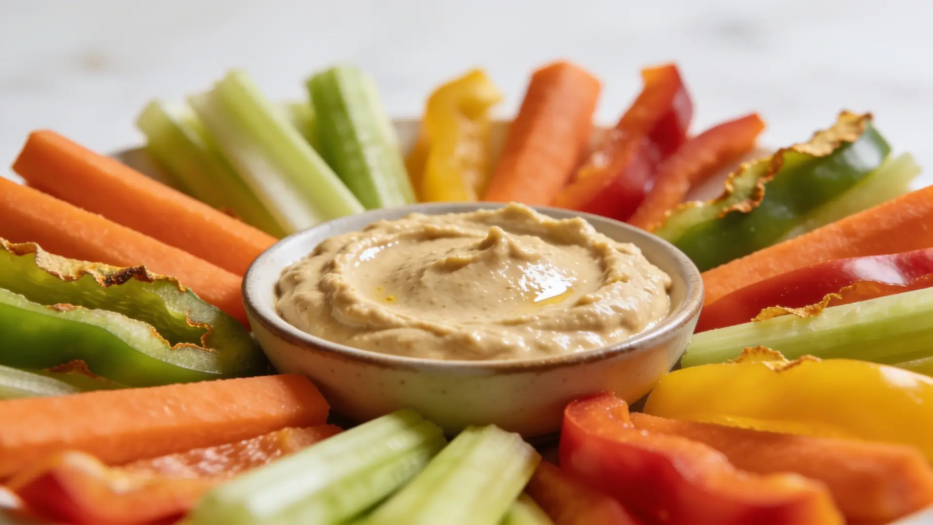veggie sticks and hummus dip - 3. Veggie Sticks with Hummus