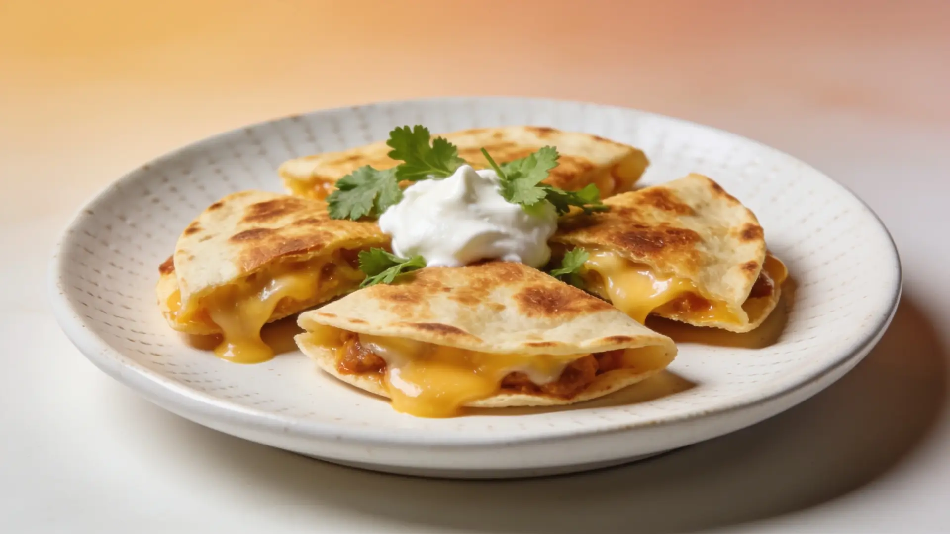 mini quesadillas on plate - 6. Mini Quesadillas