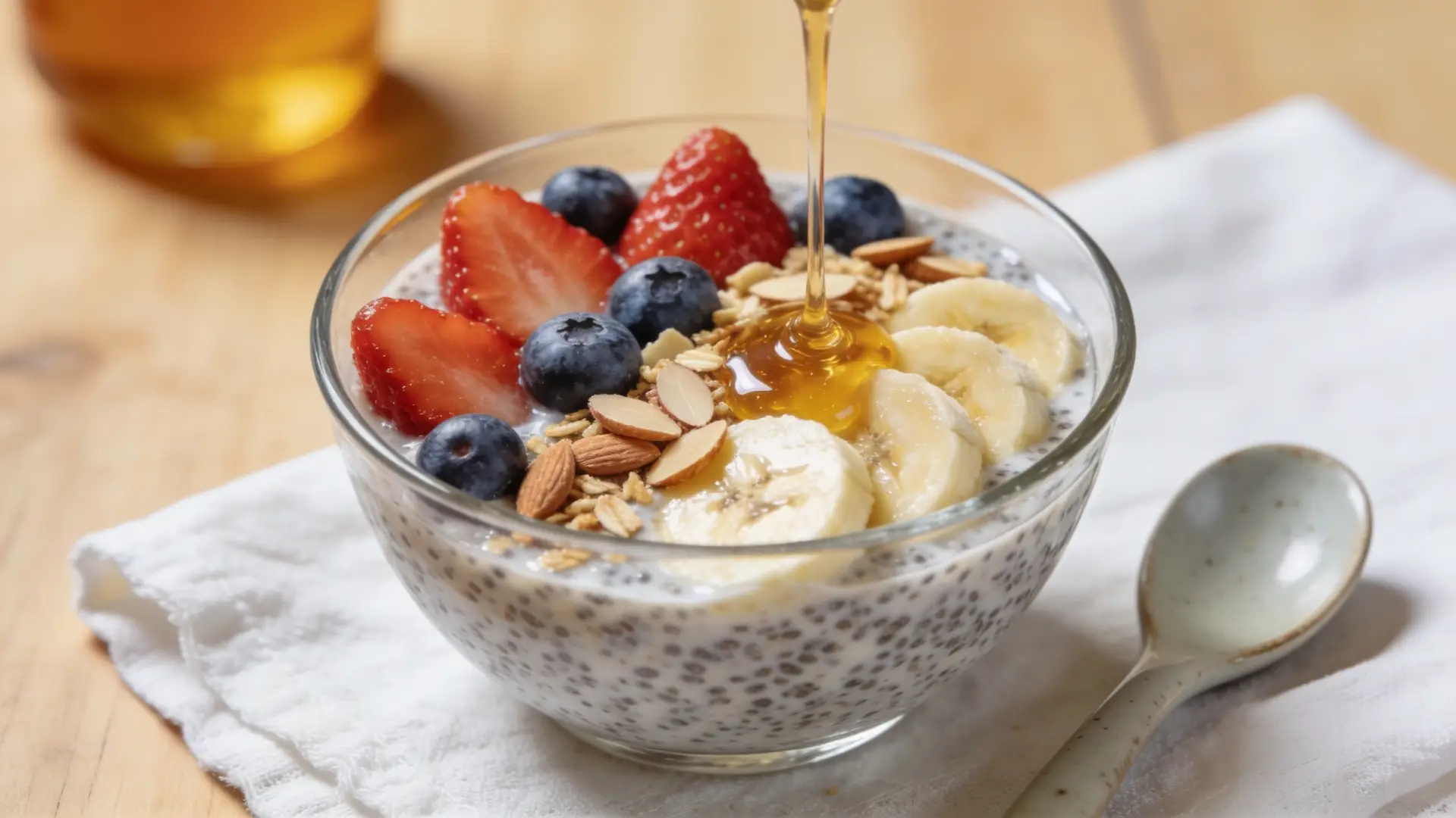 Chia seed pudding breakfast bowl - Chia Seed Pudding with Protein Boost